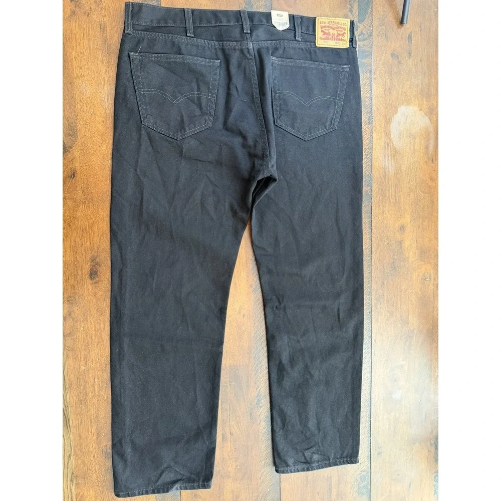 Levi's 505 Jeans Mens 40x32 Black Regular Fit Straight Leg Denim Zip Fly Cotton‎